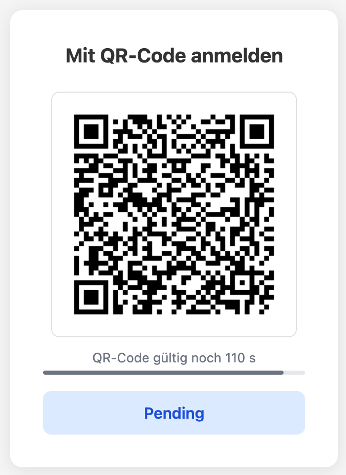 QR-Code wird angezeigt