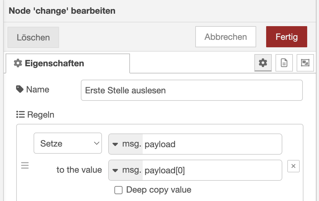 2. Filter: Nur die erste Bit-Adresse lesen
